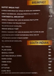 Indulge - Hotel The Sudesh menu 1