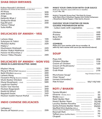 Konkan Fusion menu 