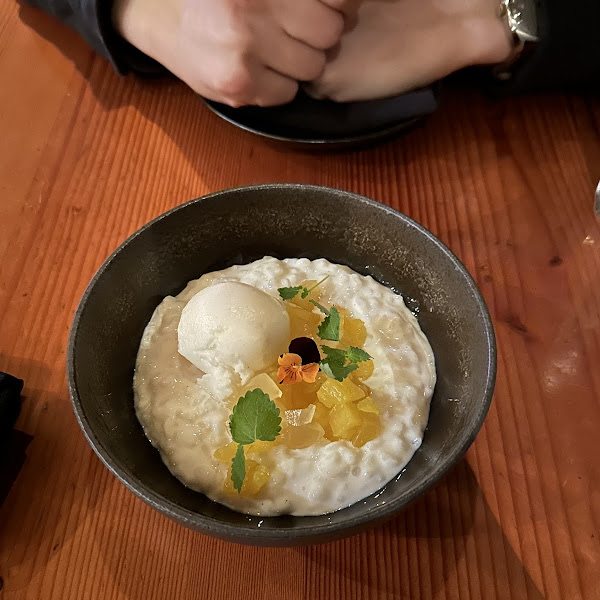 Rice pudding dessert