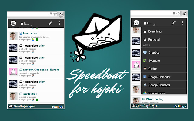 Speedboat for Hojoki chrome extension