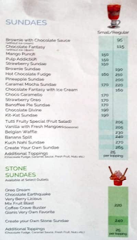 Gianis - Ice Cream, Shakes & Sundaes menu 1