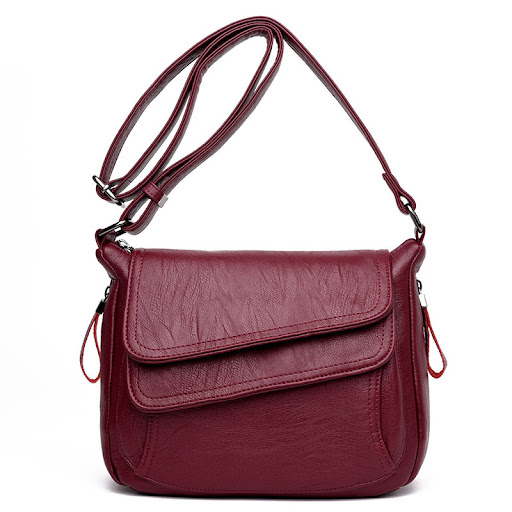 Title 3, Soft leather shoulder bag, classic small square...