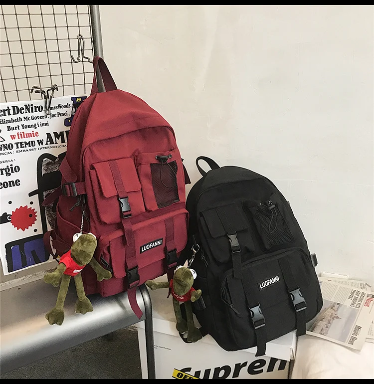 Mochila Coreana Harajuku Ulzzang para Estudantes do Ensino Médio Júnior Design Moderno e Juvenil Ideal para a Escola Conforto e Estilo