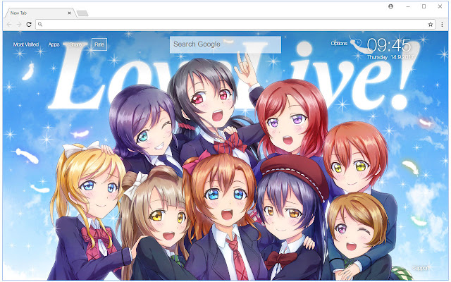 Love Live Anime Backgrounds Hd Custom New Tab