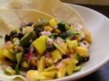 Fresh Pineapple and Black Bean salsa