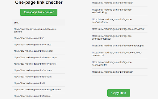 One-page link checker 🔗
