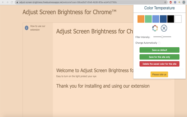 Adjust Screen Brightness for Browser Preview image 2