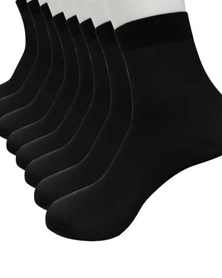 4 Pairs Bamboo Fiber Socks Men Casual Business Anti-Bacte... - 2