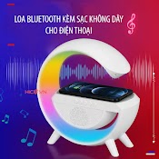 Loa Bluetooth 3 Trong 1 Kiêm Đế Sạc Không Dây Pin 1800Mah Hiệu Ứng Đèn Led Rgb Bs23 Cực Đẹp, Đèn Trang Trí Cho Căn Phòng, Hỗ Trợ Sạc Không Dây Tiện Lợi Giao Hàng Nhanh