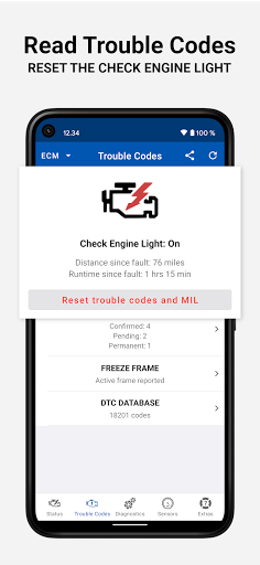 Screenshot OBD Auto Doctor scanner