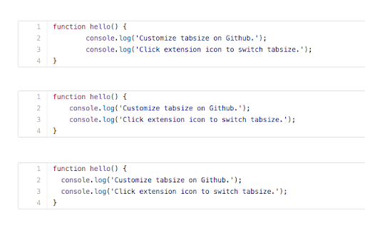 Github tabsize switch