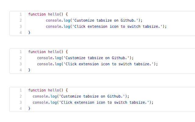 Github tabsize switch chrome extension