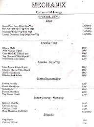 MECHANIX Restaurant & Lounge menu 2