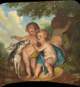 RIJKS: Jurriaan Andriessen: Drie kinderen met twee honden 1771