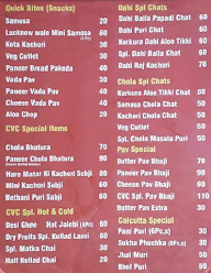 Calcutta Victoria Chat House menu 2