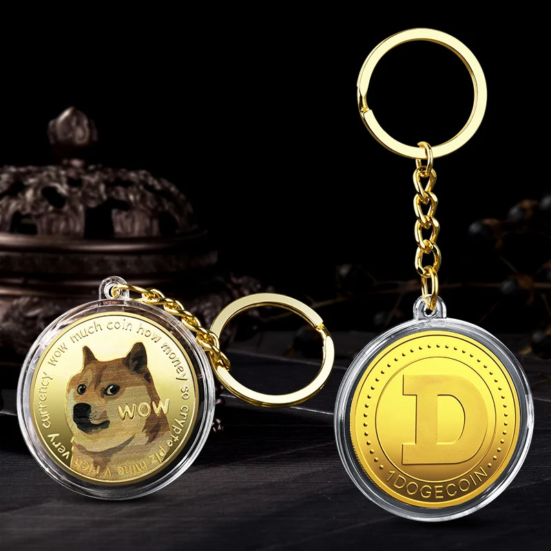 Porte-clés Dogecoin Résistant et Élégant Un Accessoire Indispensable pour les Amateurs de Crypto-monnaie. Gardez vos clés en sécurité et affichez votre passion