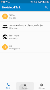 Nextcloud Talk (Unreleased) Screenshot