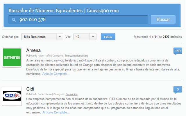 Buscador Lineas900 Preview image 3