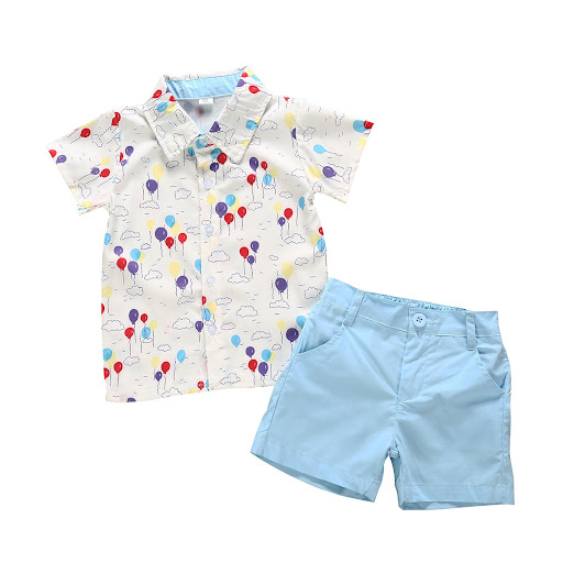 Title 5, Summer short-sleeved cartoon shirt and shorts t...