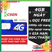 Sim 4G 1 Năm Sim 4G Mobifone C90N /Local Gọi Miễn Phí Hottt _Đẹp