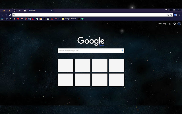 Gradient of stars chrome extension