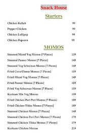 Snack House menu 1