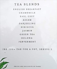 The Tea Shop menu 1