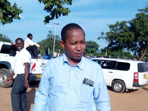 Former LSK boss Eric Mutua during the Saturday coal meeting in Mathuki /LYDIA NGOOLO