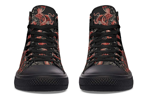 Title 7, Fashion Printed Couple High Top Canvas Shoes. S...