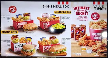 KFC menu 