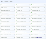 Fresh Food Bakers menu 1