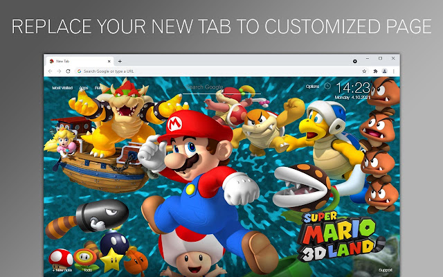 Super Mario Bros Wallpaper HD New Tab