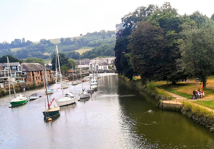 Yacht-gazing at Totness, beyond which the Dart’s water starts getting salted by the surges from the estuary. Picture: HANS PIENAAR