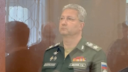 Russian Deputy Defence Minister Timur Ivanov detained on suspicion of taking major bribes attends a court hearing in Moscow, Russia, in this still image from video released April 24, 2024. 