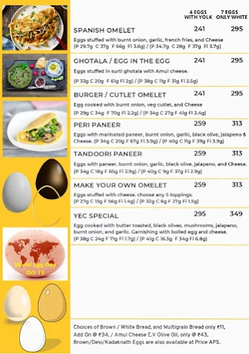 Yummy Egg Cafe menu 