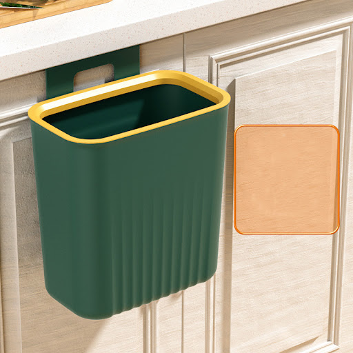 Title 4, Hanging kitchen waste bin with lid for domestic...