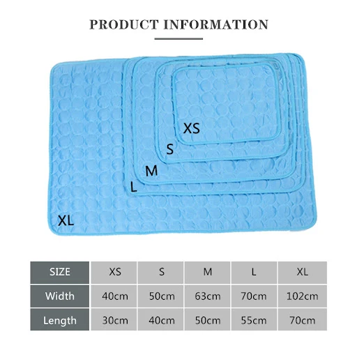 Dog Cooling Mat Extra Large Summer Pet Cold Bed for Small Big Dogs Cat Durable Blanket Sofa Cat Ice Pad Blanket Pet Acce