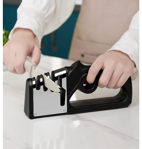 Title 1, Four-in-One Kitchen Knife Sharpening Stick Fixe...