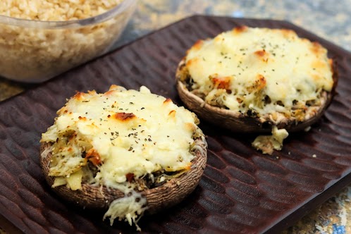 Artichoke-Topped Portobello Mushrooms