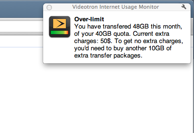 Videotron Internet Usage Monitor Preview image 1