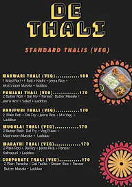 De Thali menu 3
