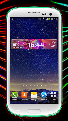 Neon Clock Weather Widget