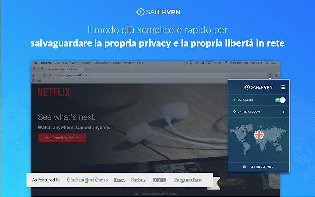 SaferVPN - sblocca i siti, naviga in modo anonimo