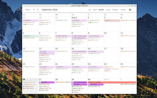 Clean Google Calendar