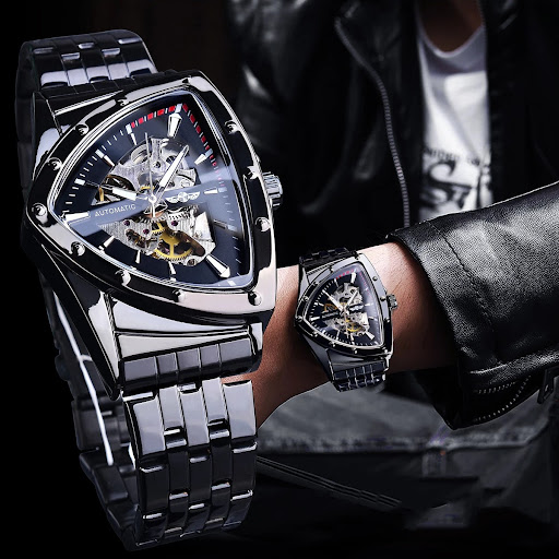 Title 5, Mens Mechanical Watch Fashion Hollow Transpare...