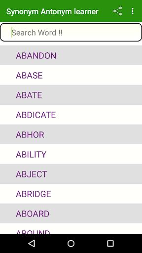 Synonym Antonym Learner