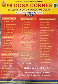 99 Variety Dosa & Pav Bhaji menu 2