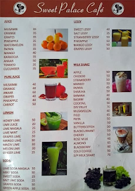 Sweet Palace Cafe menu 1