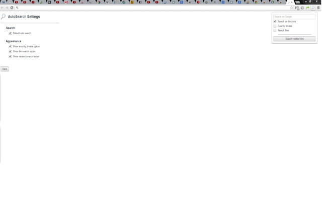 AutoSearch chrome extension