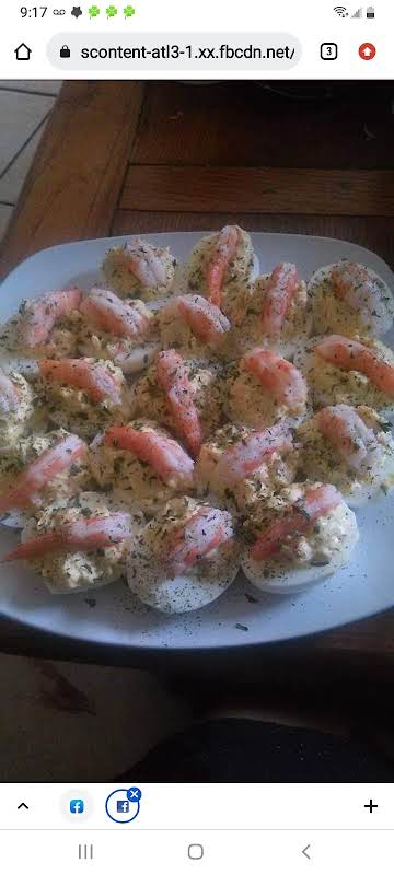 Shrimp deviled eggs